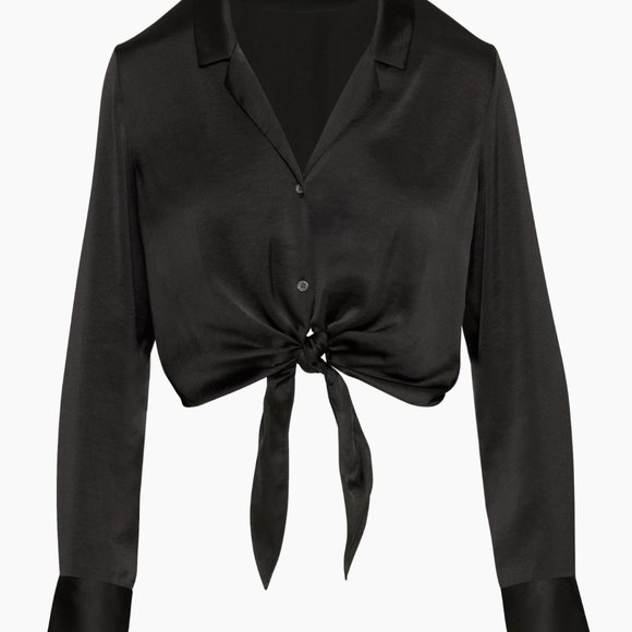 (NWOT) Wilfred Tie-Front Blouse - Picture 2 of 3